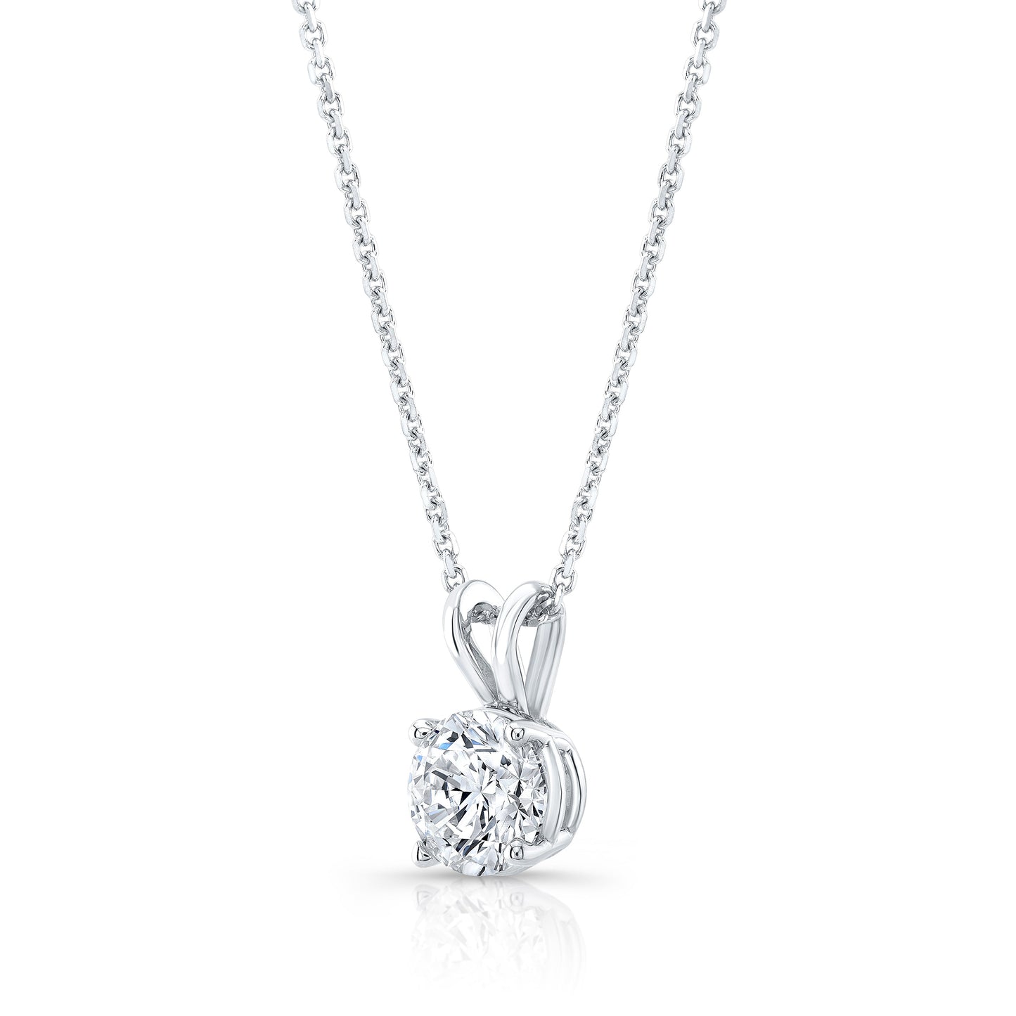 Lab Grown Diamond Round Brilliant Solitaire Pendant 4 ct t.w. in White Gold