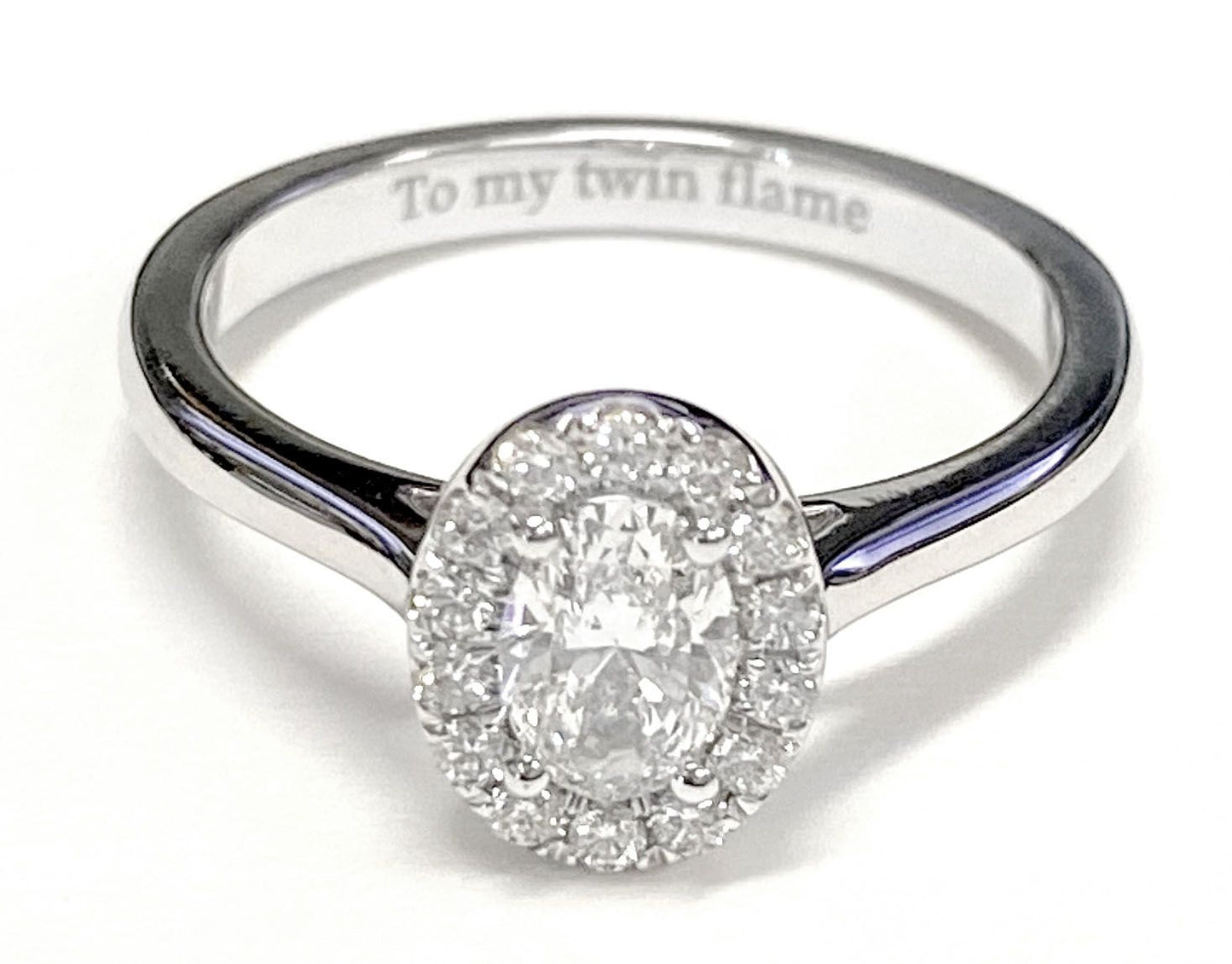 Classic French Pavé Halo Oval, in 14K Rose Gold, pave setting – view 11 | RockHer