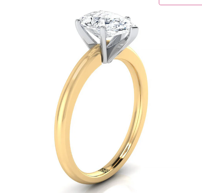 14K Yellow Gold Pear Shape Center Round Comfort Fit Claw Prong Solitaire Engagement Ring SKU: FY80128HIVS-PS125RH Size 6, Center Diamond Lab Pear 4.01 E VS1 IGI LG633476282