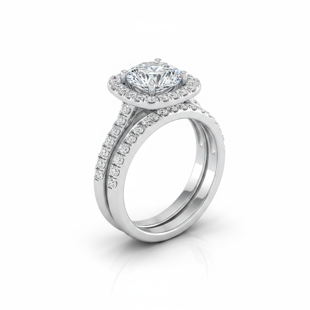 The Adriana Matching Wedding Band, Round in Platinum | RockHer