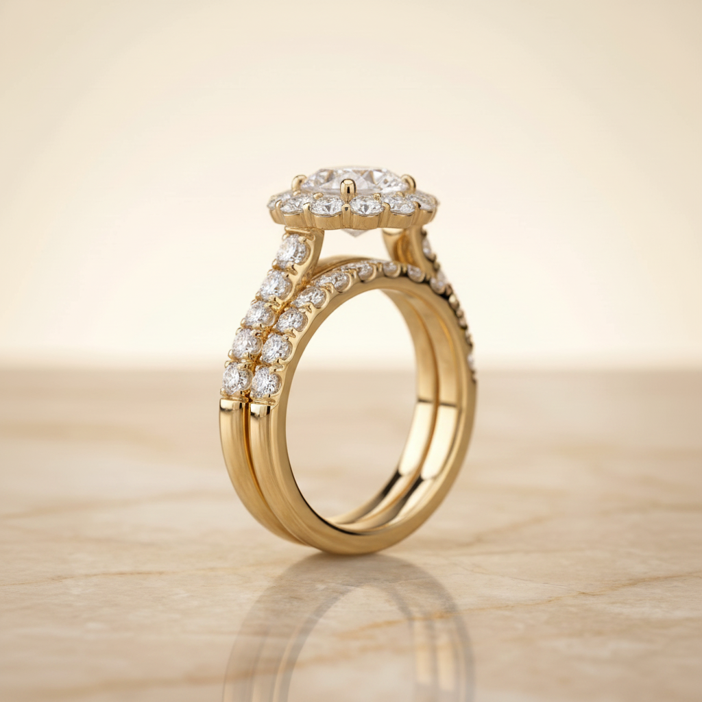 The Alannah Matching Wedding Band, Oval in 18K Yellow Gold | RockHer