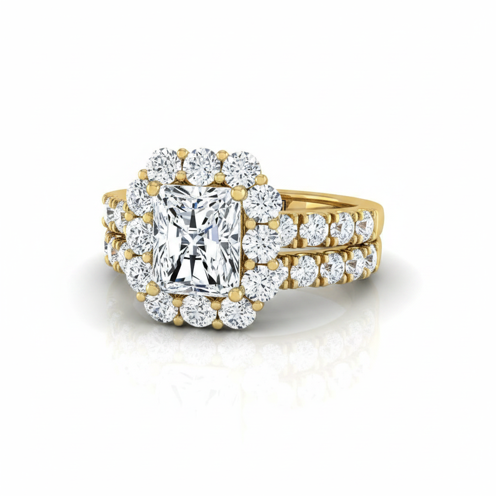 The Alannah Matching Wedding Band, Radiant in 18K Yellow Gold | RockHer