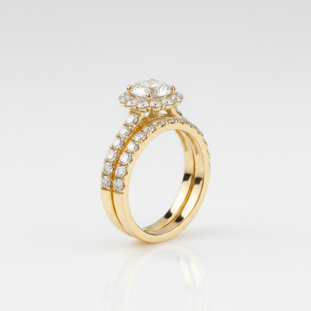 The Alannah Matching Wedding Band, Round in 18K Yellow Gold | RockHer