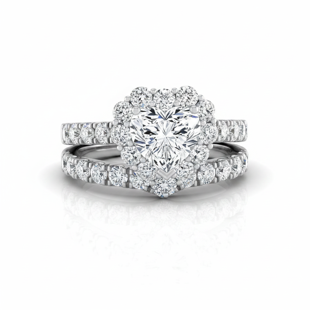 The Alannah Matching Wedding Band, Heart in Platinum | RockHer