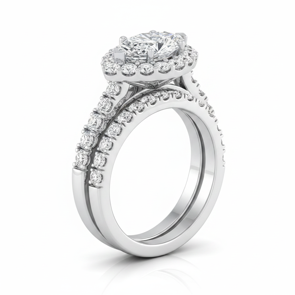 The Alannah Matching Wedding Band, Marquise in Platinum | RockHer