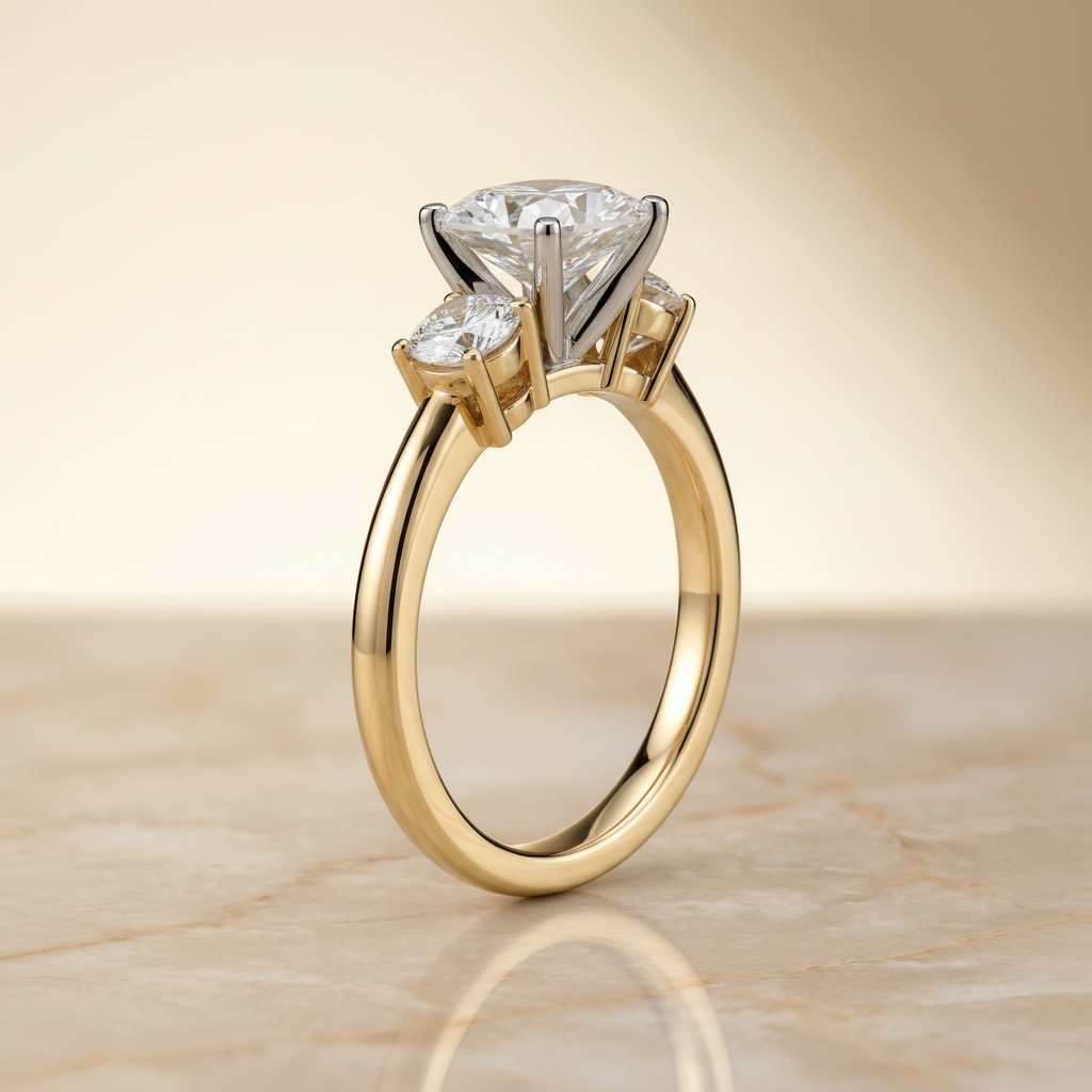 The Anita Matching Wedding Band, Cushion in 18K Yellow Gold