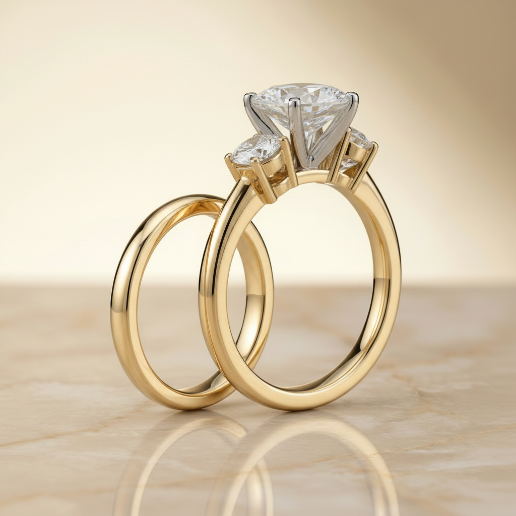 The Anita Matching Wedding Band, Cushion in 18K Yellow Gold | RockHer