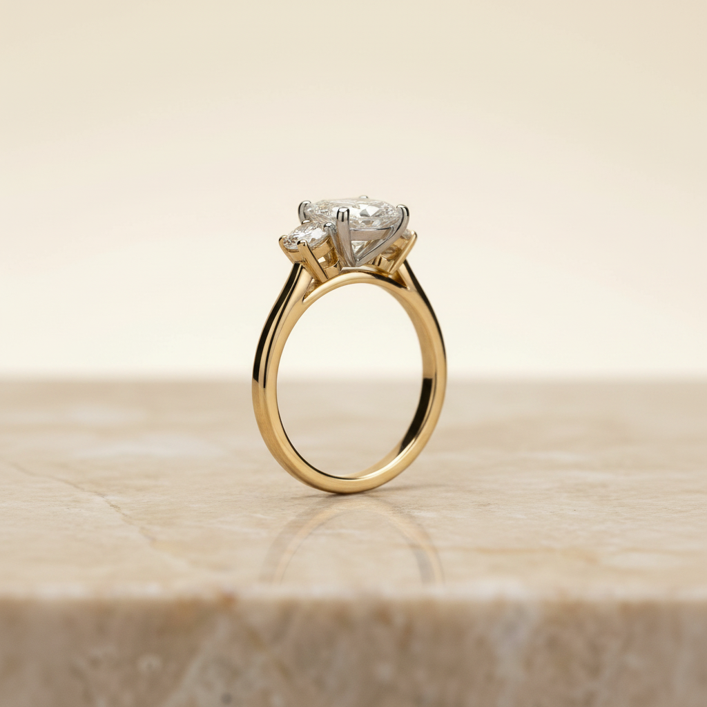The Anita Matching Wedding Band, Marquise in 18K Yellow Gold | RockHer