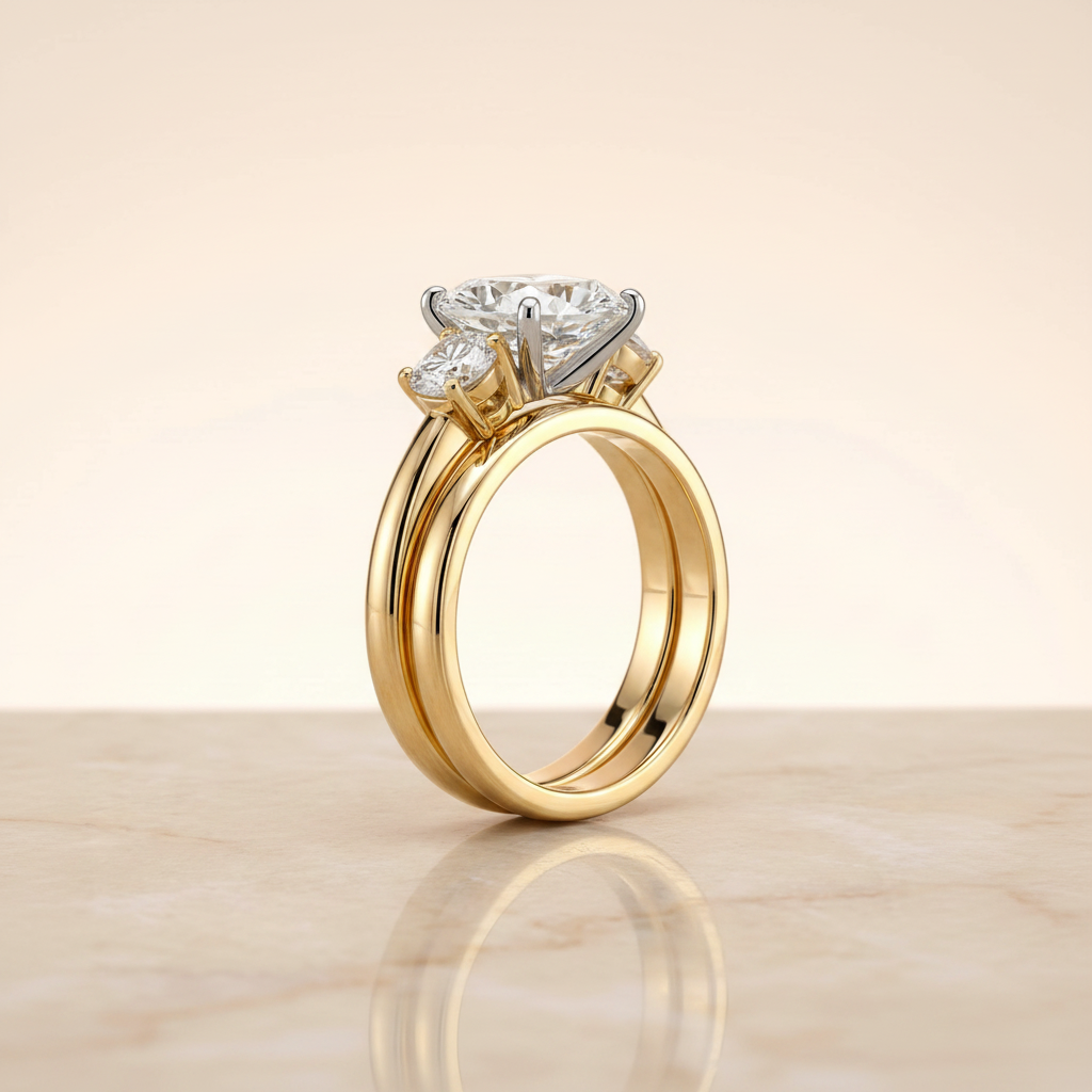 The Anita Matching Wedding Band, Oval in 18K Yellow Gold | RockHer