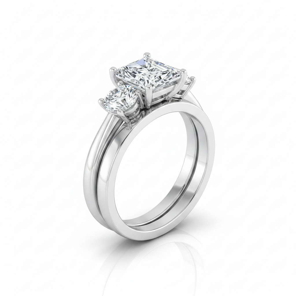 The Anita Matching Wedding Band, Radiant in Platinum | RockHer