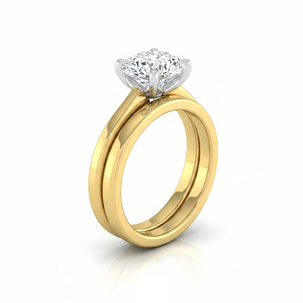 The Annabelle Matching Wedding Band, Oval in 18K Yellow Gold