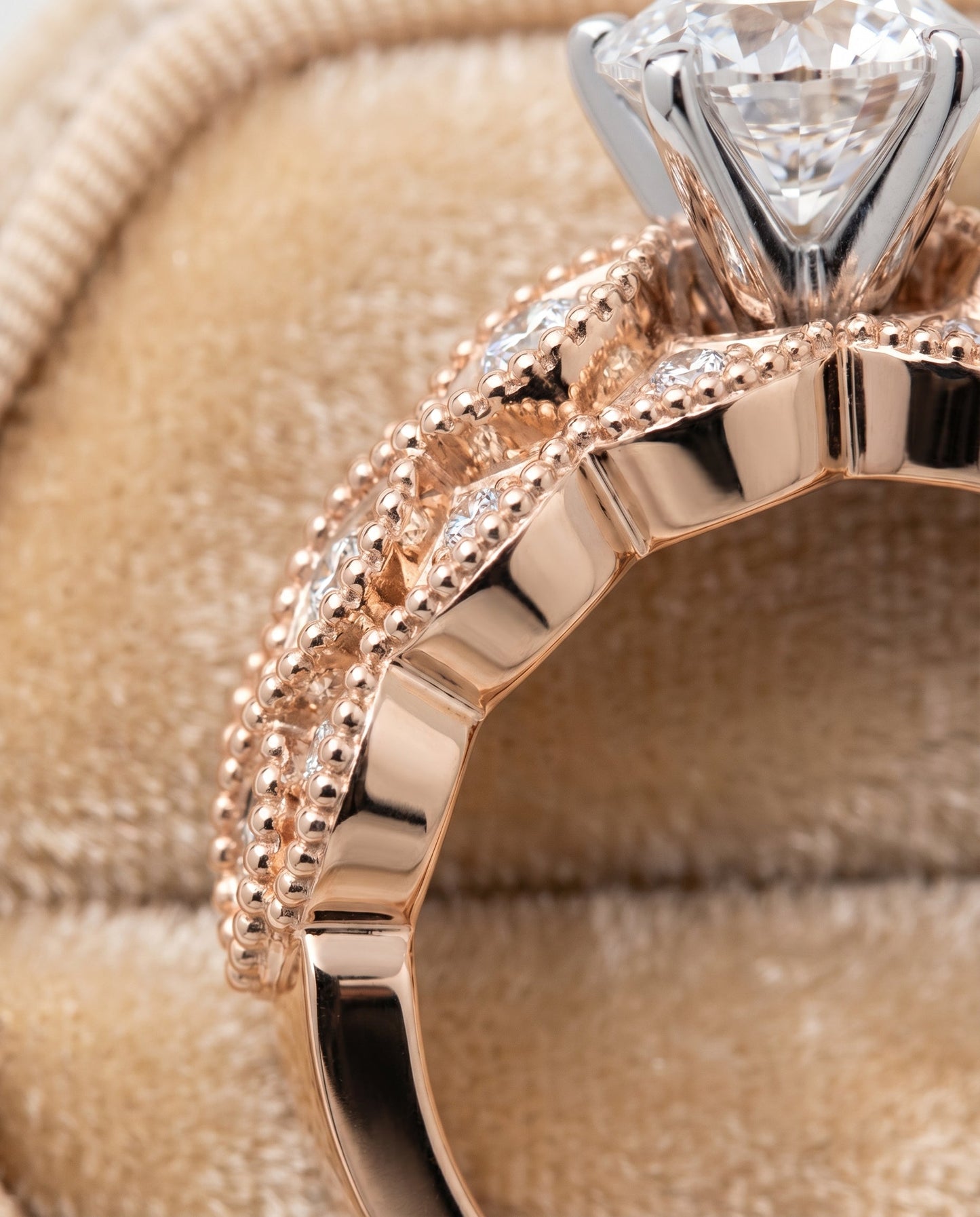 Mae Select Round engagement ring in 14K Rose Gold