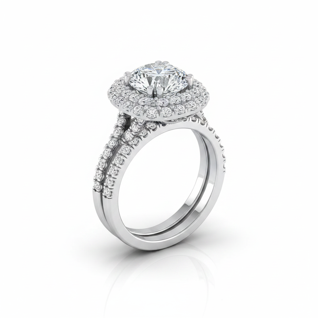 The Betty Matching Wedding Band, Round in Platinum