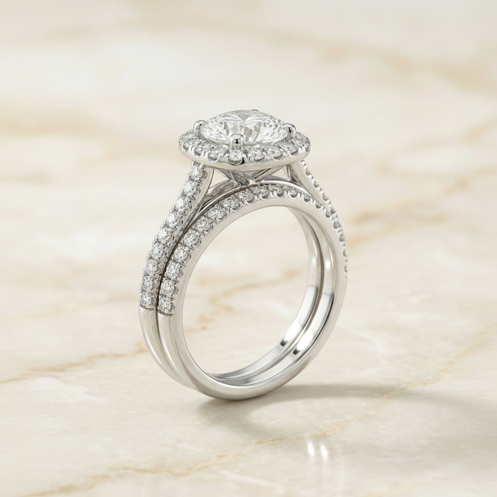 The Bianca Matching Wedding Band, Round in Platinum | RockHer
