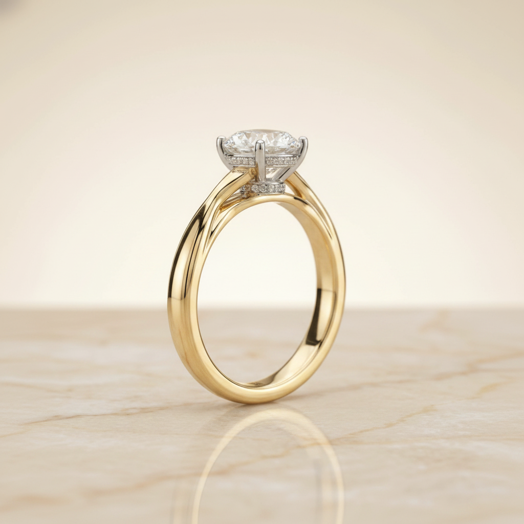 The Blondie Matching Wedding Band, Oval in 18K Yellow Gold