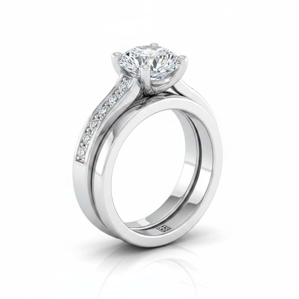 The Celesta Matching Wedding Band, Round in Platinum | RockHer