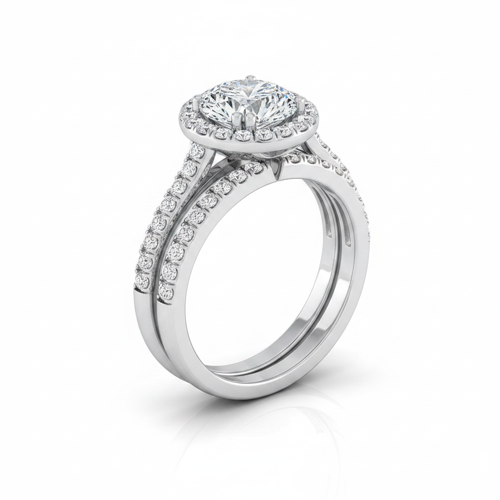 The Christina Matching Wedding Band, Round in Platinum