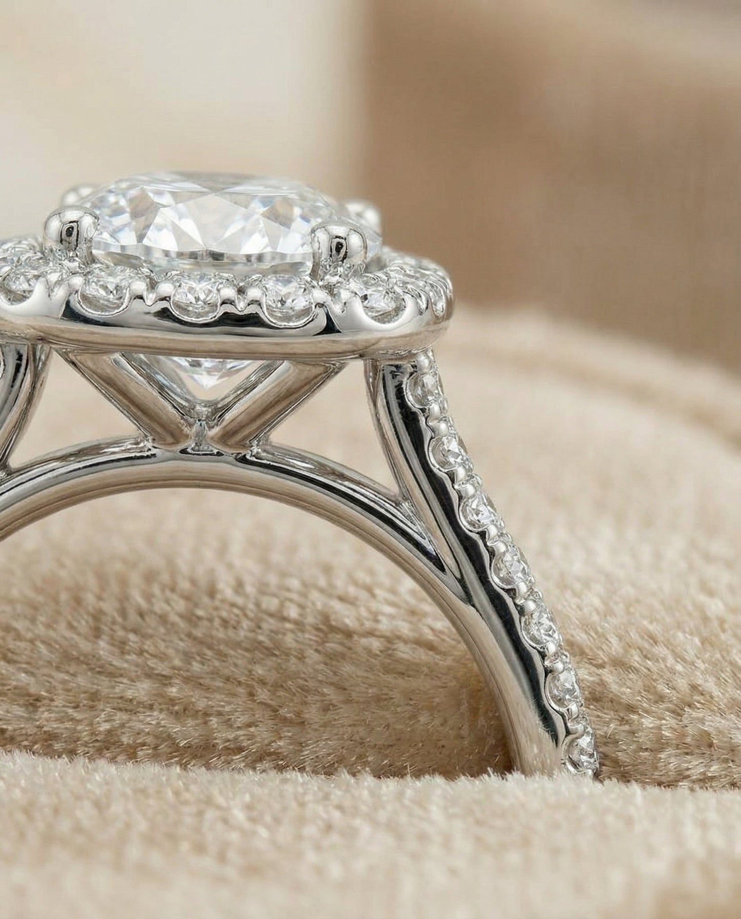 Bianca Select Round engagement ring in Platinum