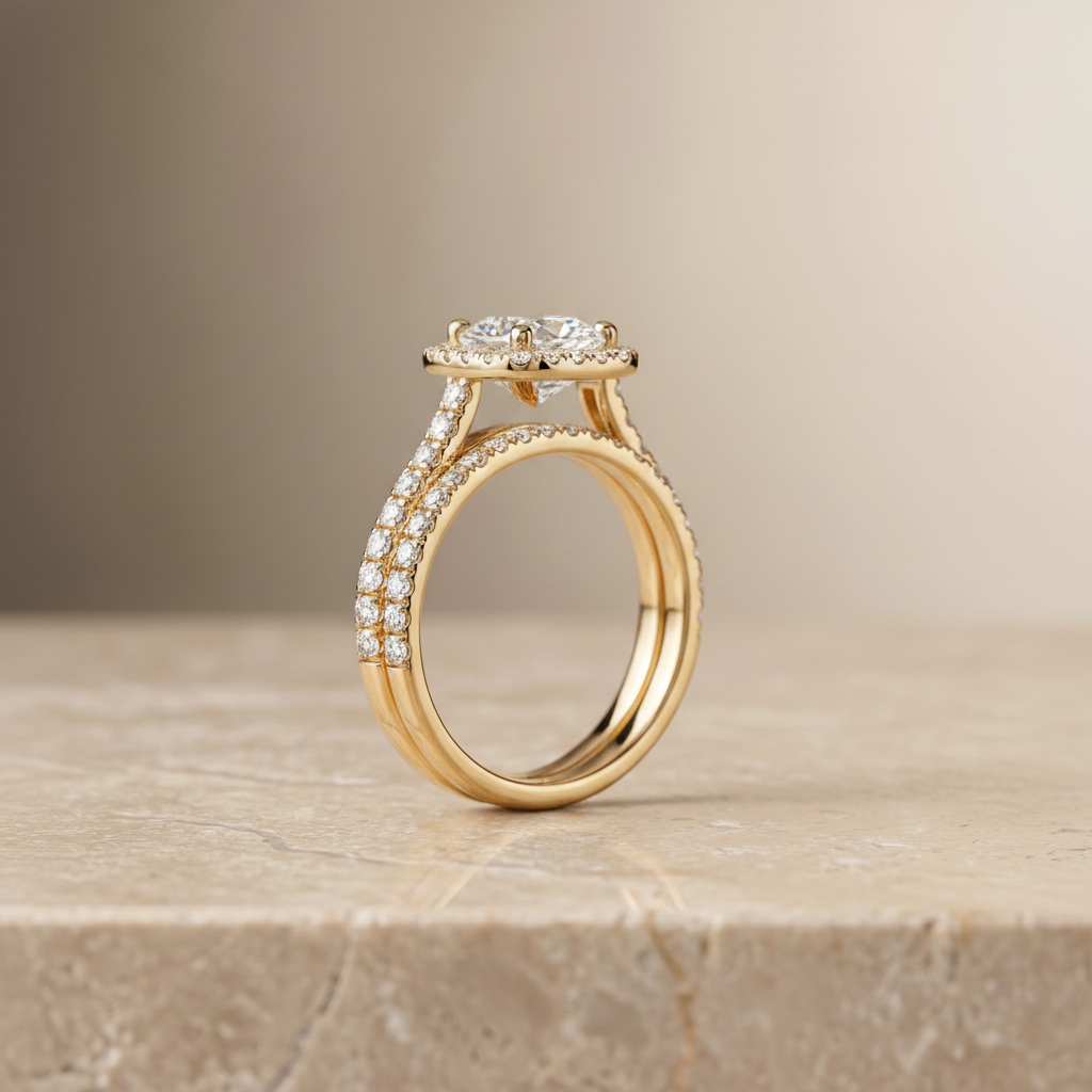 The Cosette Matching Wedding Band, Cushion in 18K Yellow Gold