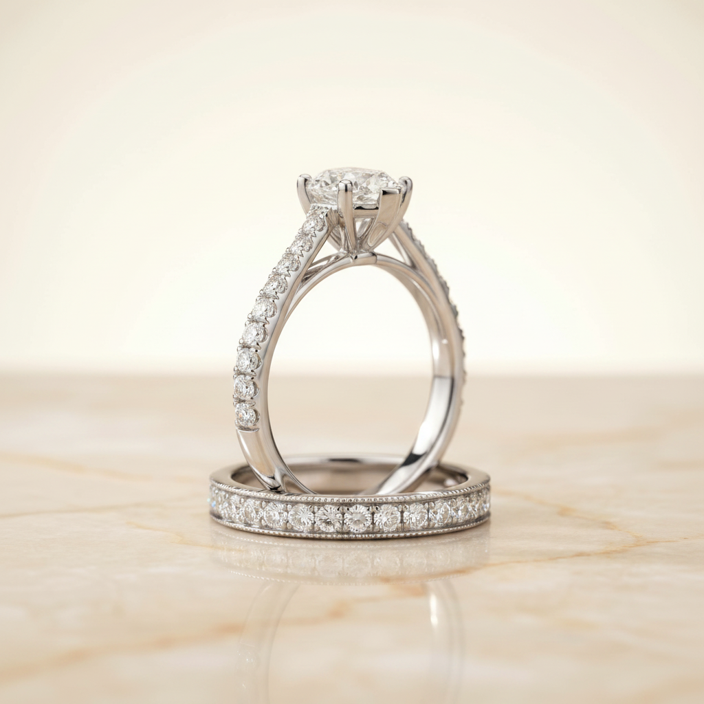 The Donna Matching Wedding Band, Marquise in Platinum | RockHer