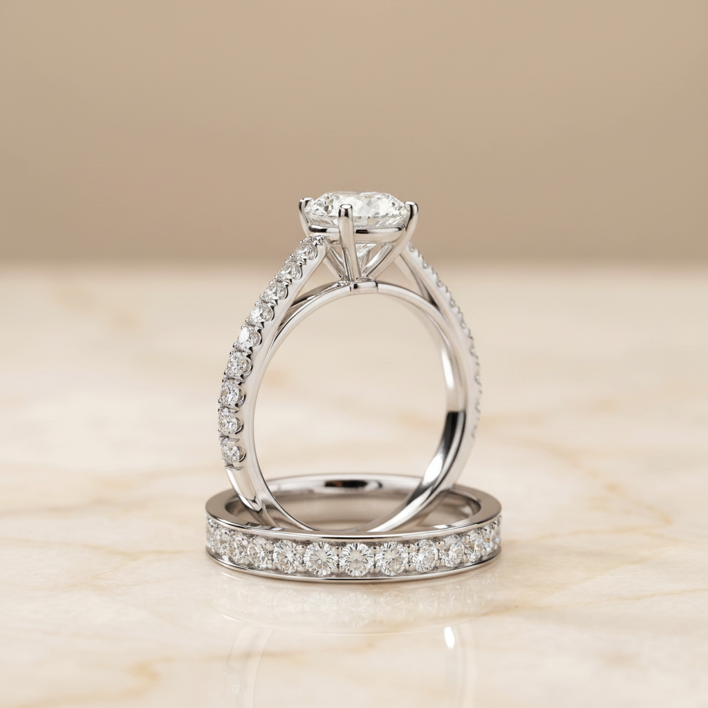 The Donna Matching Wedding Band, Oval in Platinum | RockHer