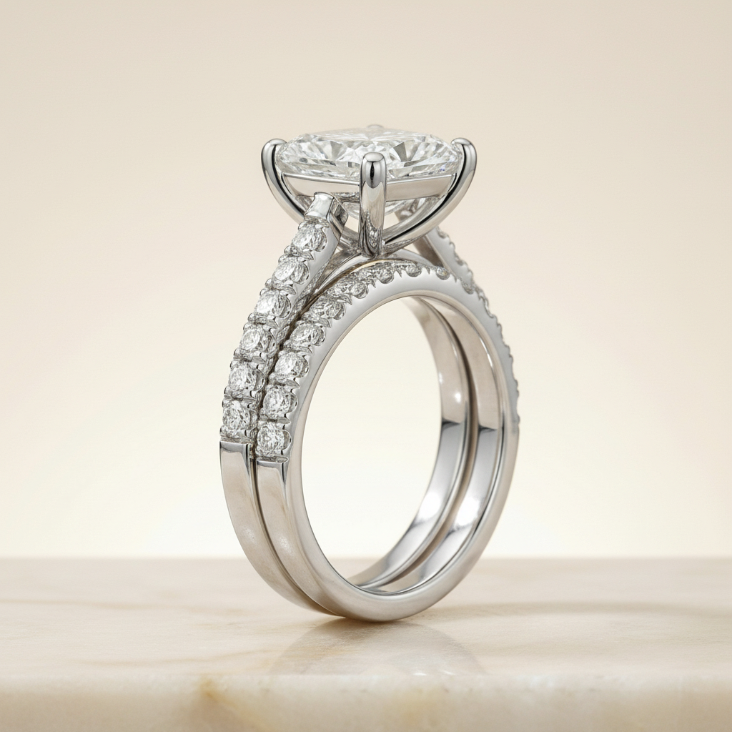 The Donna Matching Wedding Band, Radiant in Platinum | RockHer