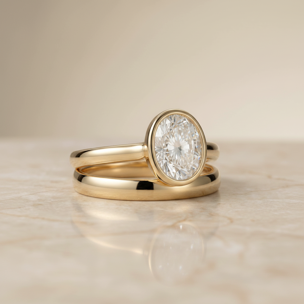 The Duran Matching Wedding Band, Round in 18K Yellow Gold
