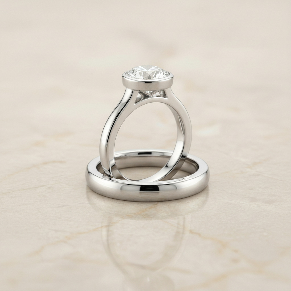 The Duran Matching Wedding Band, Round in Platinum
