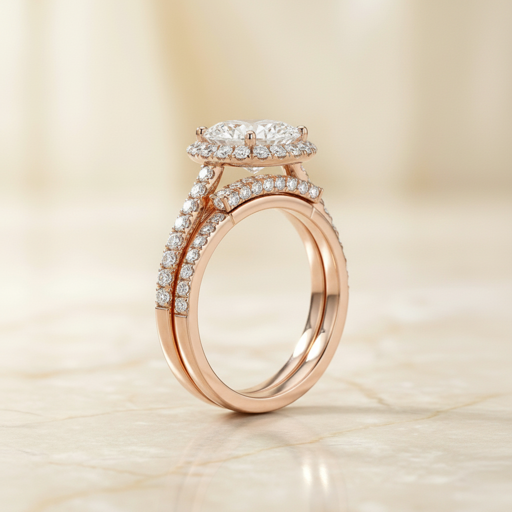 The Dylan Matching Wedding Band, Oval in 14K Rose Gold | RockHer