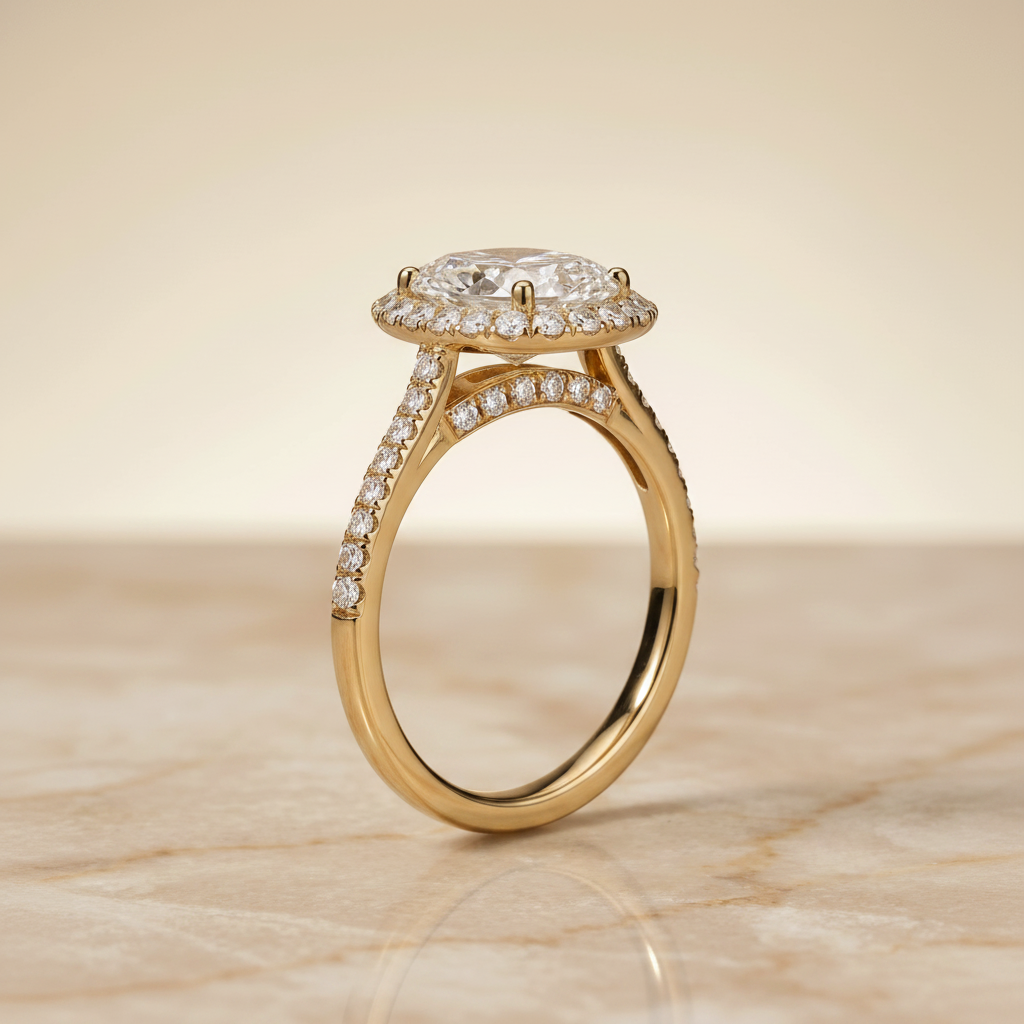 The Dylan Matching Wedding Band, Marquise in 18K Yellow Gold | RockHer