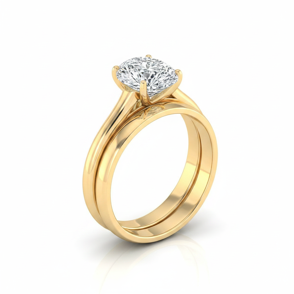 The Ellie Matching Wedding Band, Pear in 18K Yellow Gold | RockHer