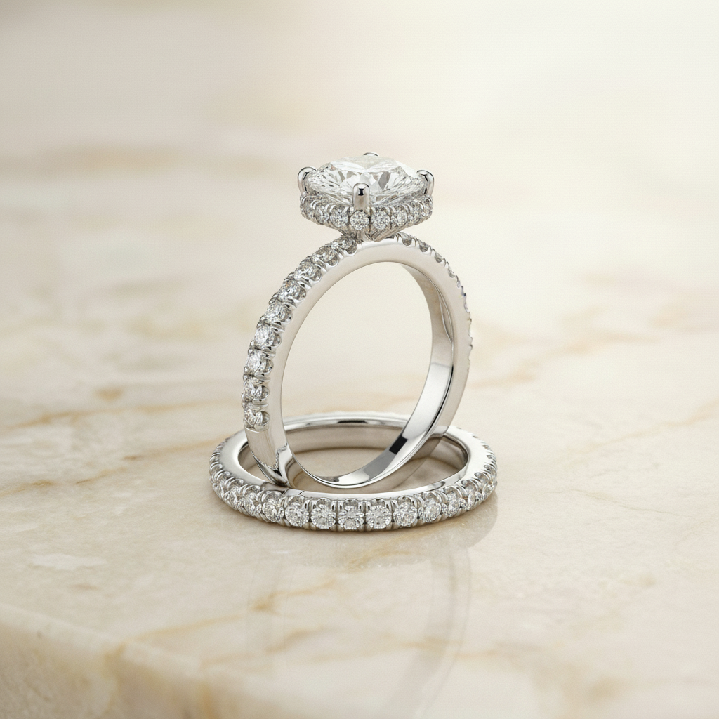 The Elliott Matching Wedding Band, Oval in Platinum | RockHer