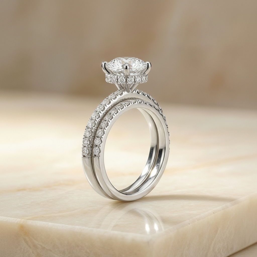 The Elliott Matching Wedding Band, Round in Platinum | RockHer