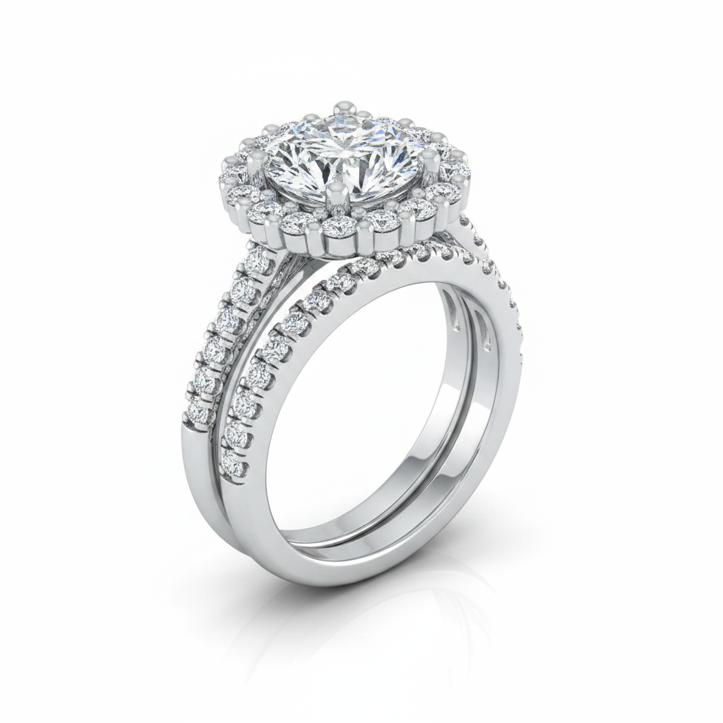 The Fiona Matching Wedding Band, Round in 18K White Gold | RockHer