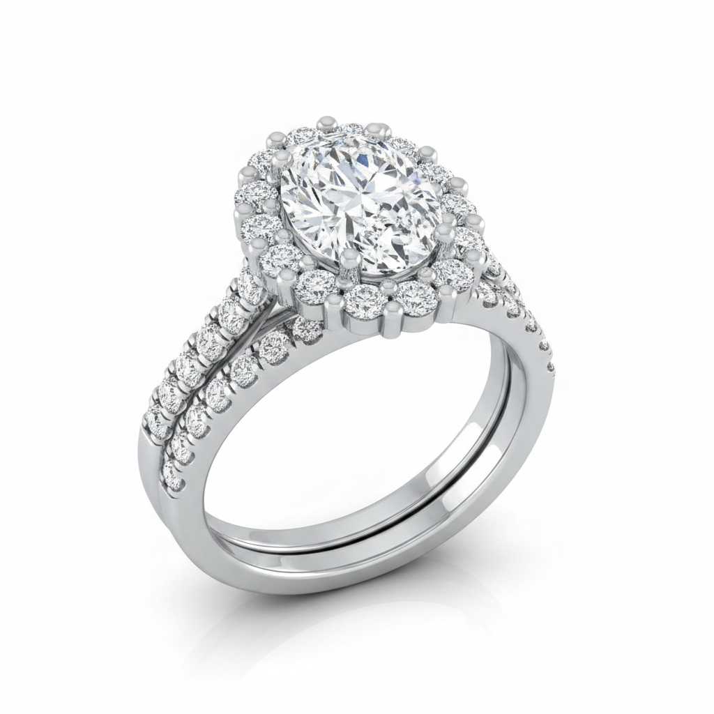 The Fiona Matching Wedding Band, Oval in Platinum | RockHer