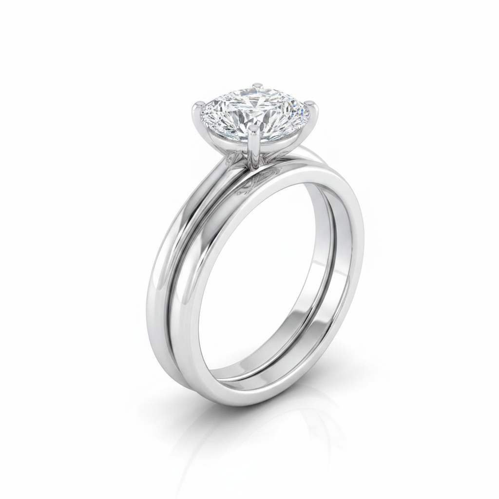 The Floria Matching Wedding Band, Pear in 18K White Gold | RockHer