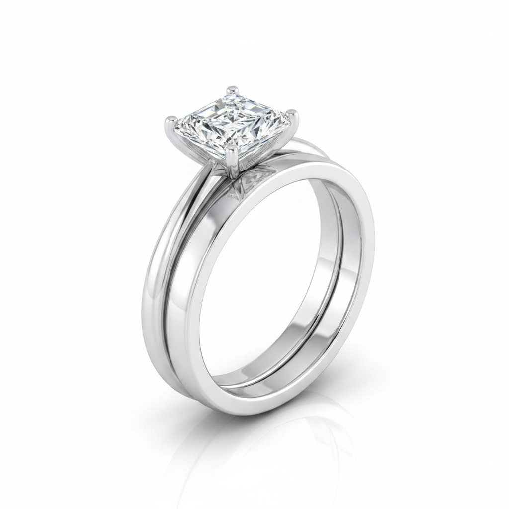 The Floria Matching Wedding Band, Radiant in Platinum | RockHer