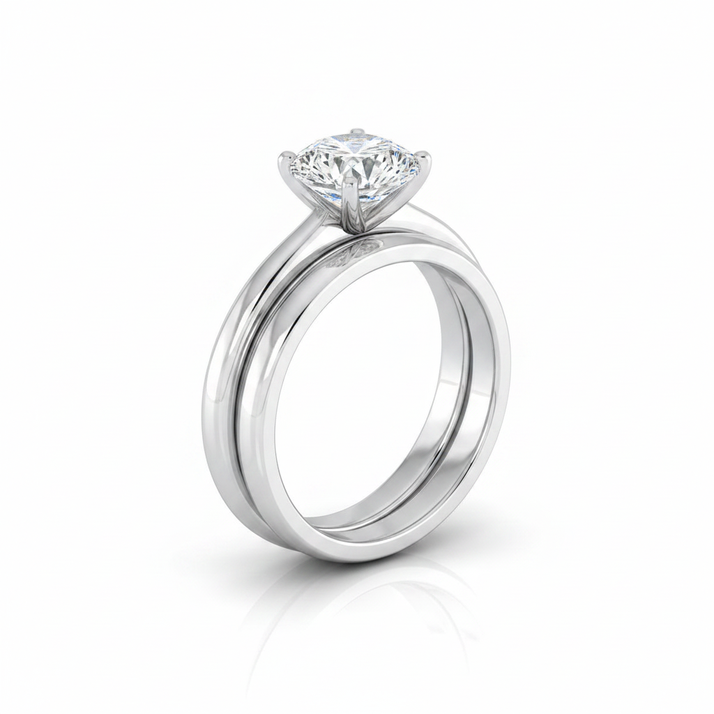 The Giovanna Matching Wedding Band, Round in Platinum | RockHer