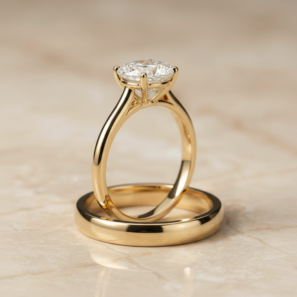 The Gladys Matching Wedding Band, Oval in 18K Yellow Gold | RockHer