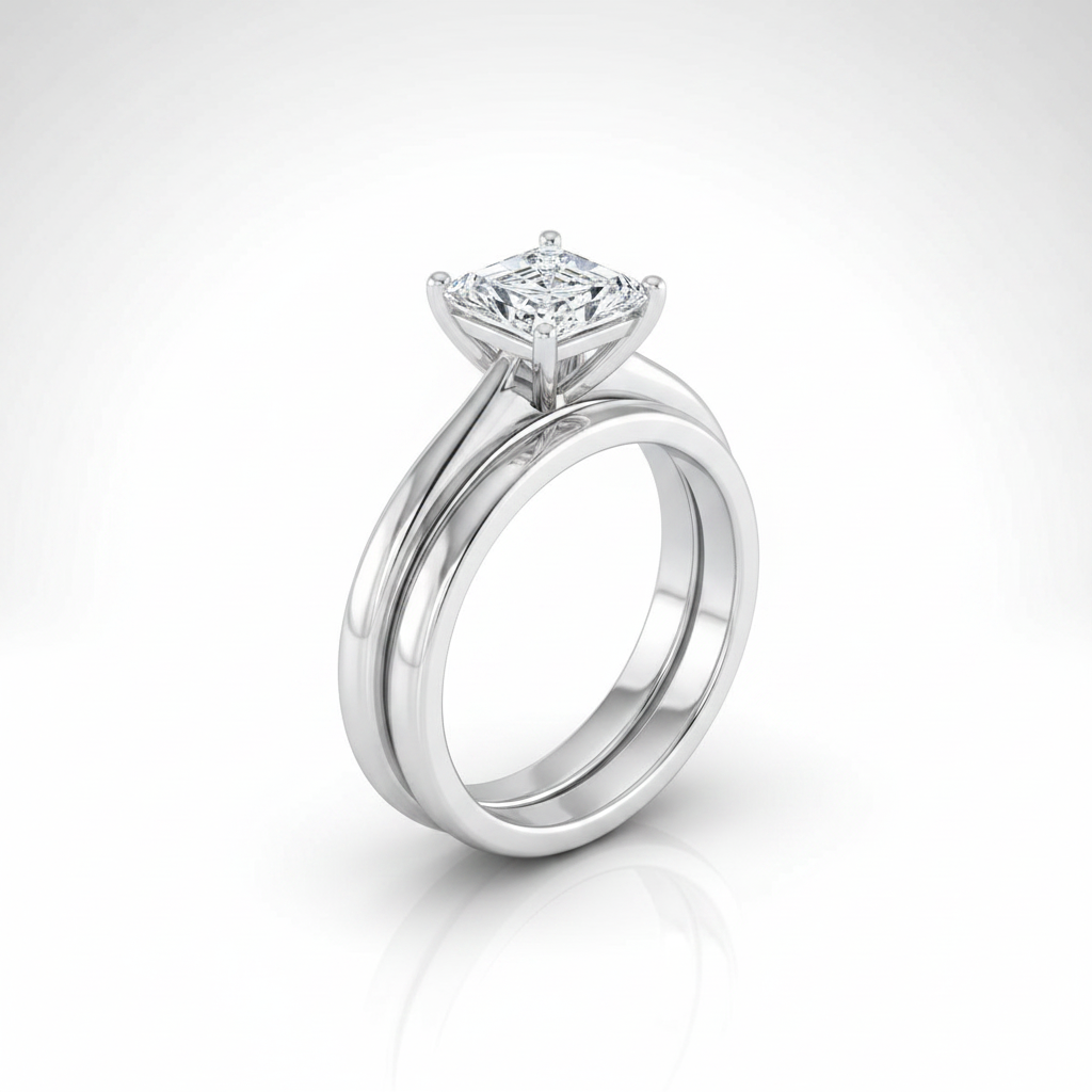 The Gladys Matching Wedding Band, Radiant in Platinum | RockHer