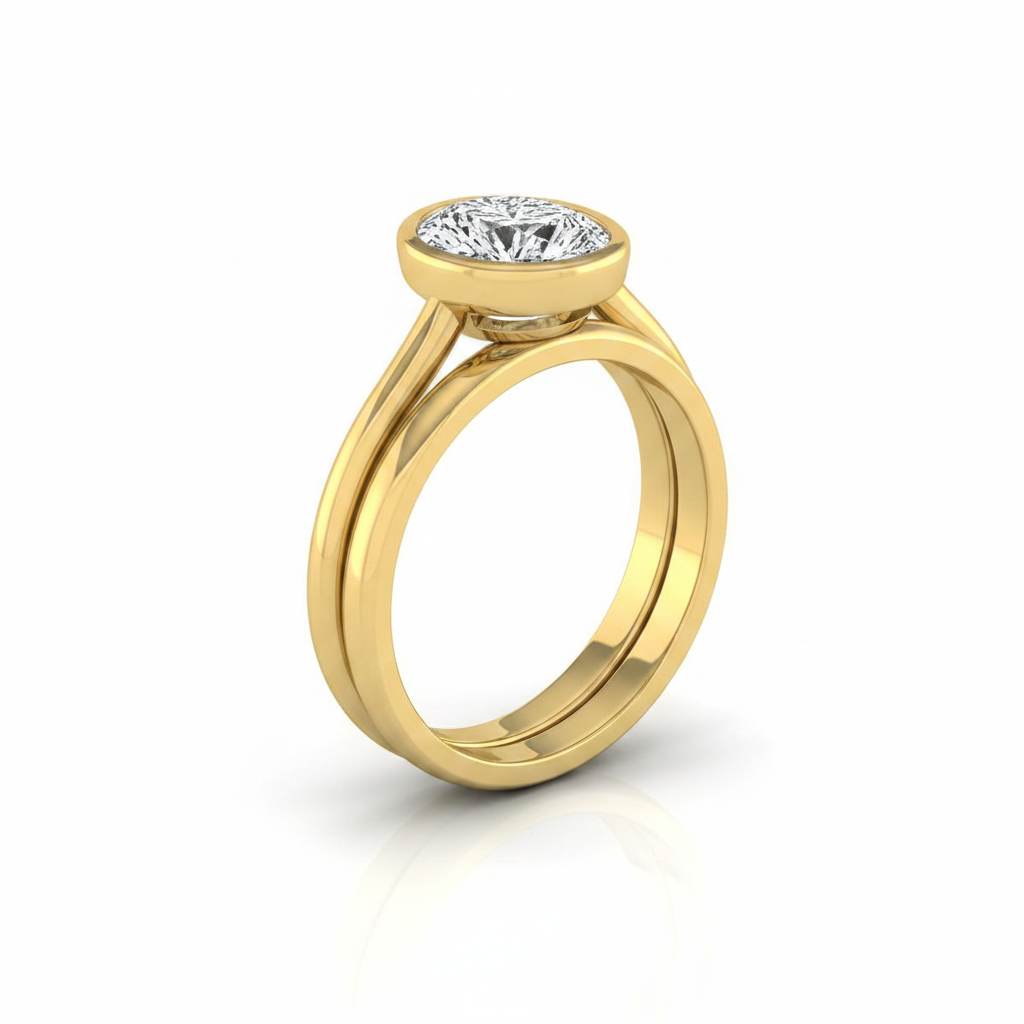 The Hayley Matching Wedding Band, Pear in 18K Yellow Gold | RockHer