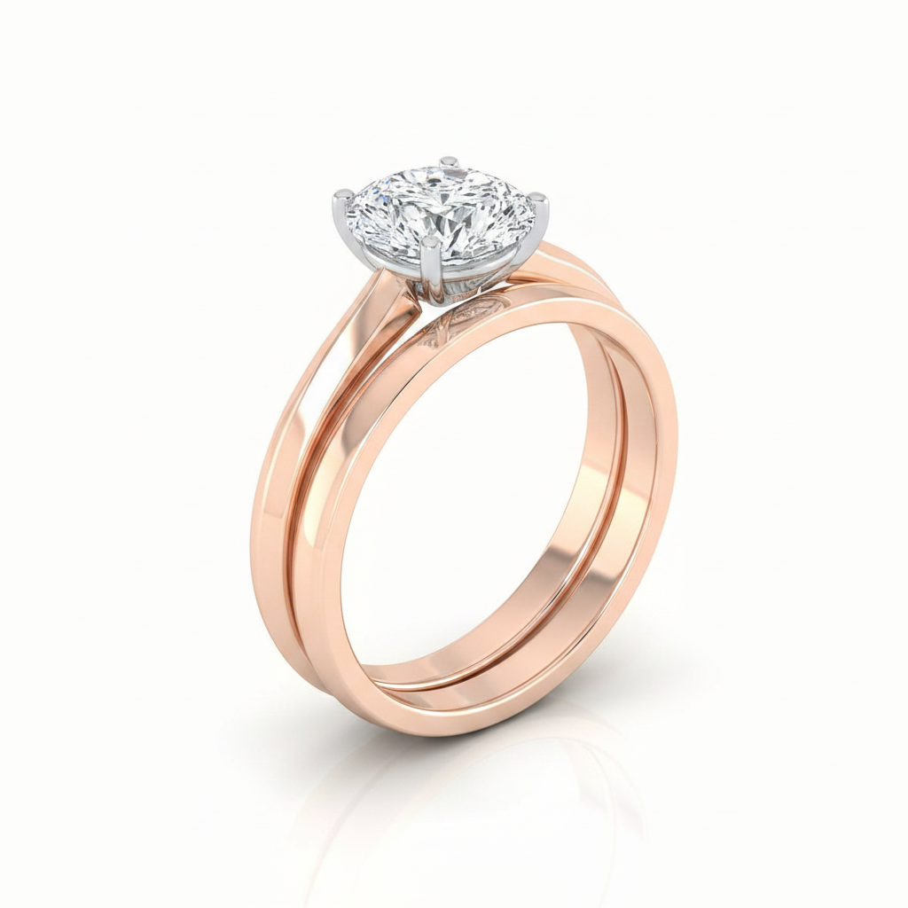 The Isolde Matching Wedding Band, Pear in 14K Rose Gold