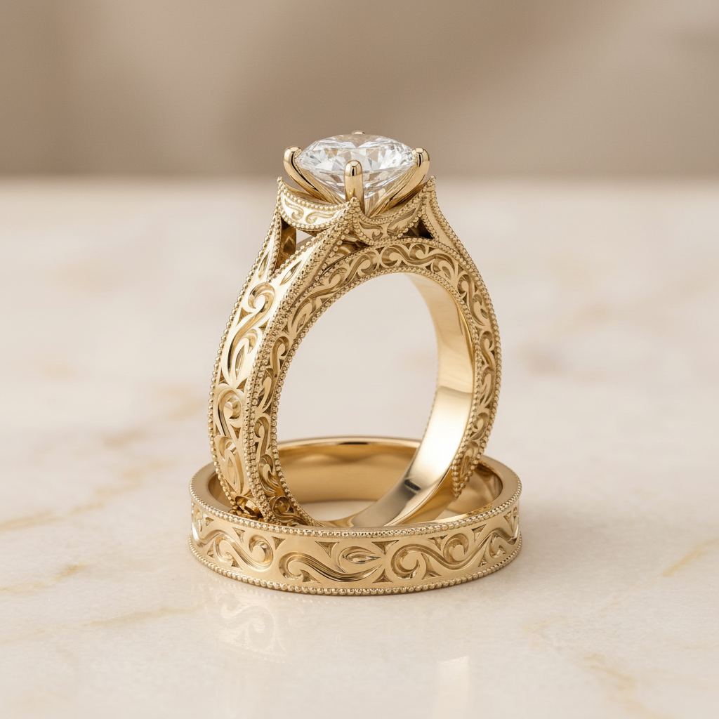 The Janis Matching Wedding Band, Oval in 18K Yellow Gold | RockHer