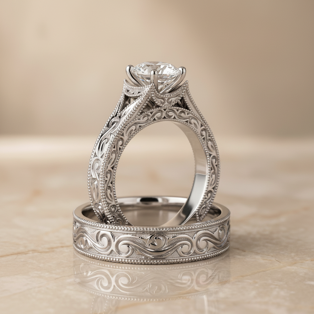 The Janis Matching Wedding Band, Oval in Platinum | RockHer