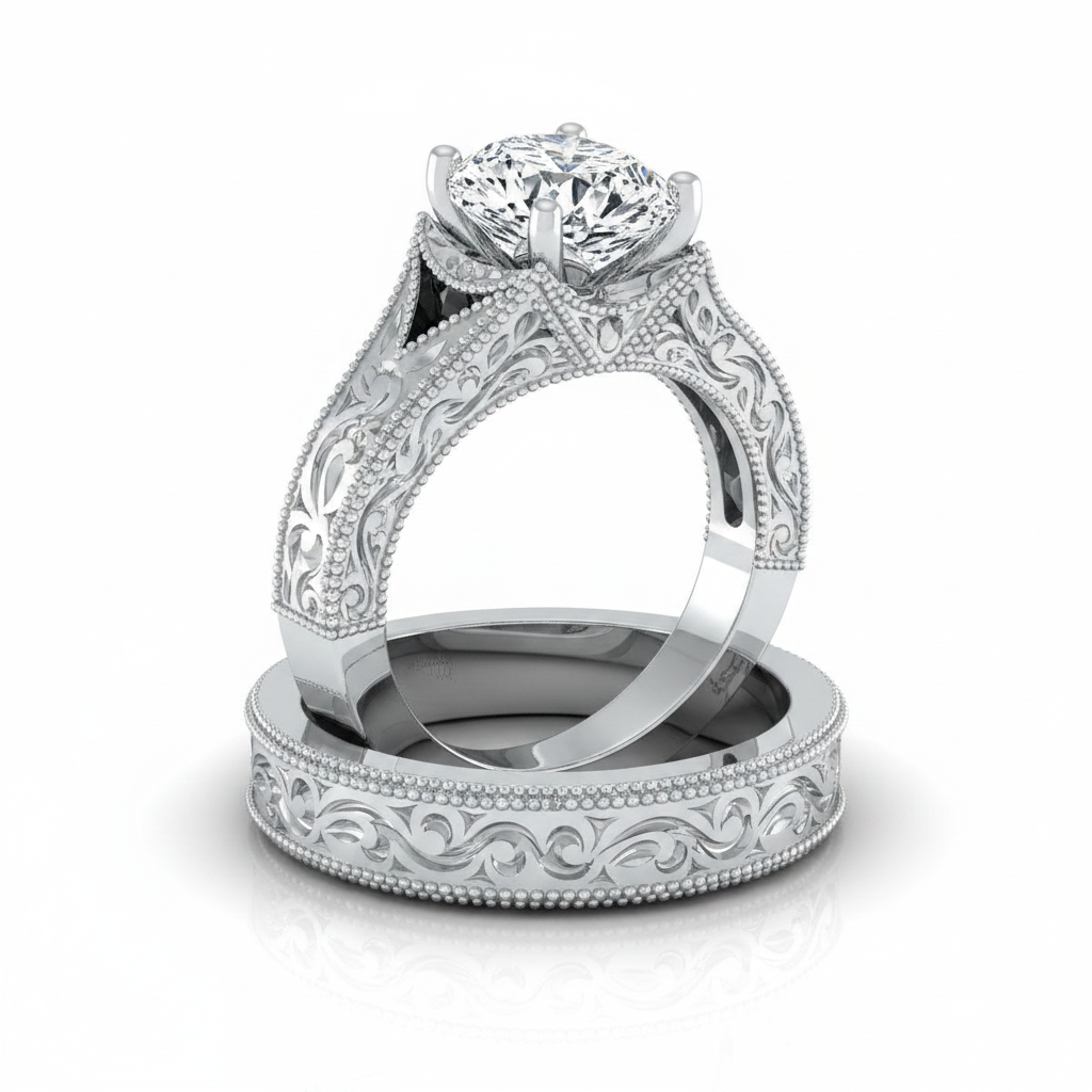 The Janis Matching Wedding Band, Pear in Platinum | RockHer