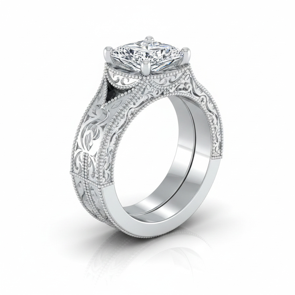 The Janis Matching Wedding Band, Radiant in Platinum | RockHer