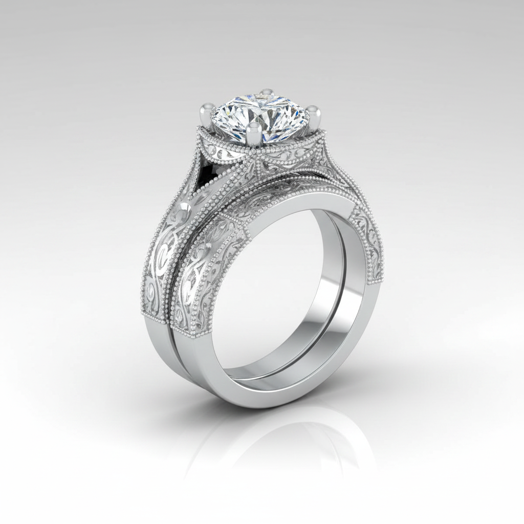 The Janis Matching Wedding Band, Round in Platinum | RockHer