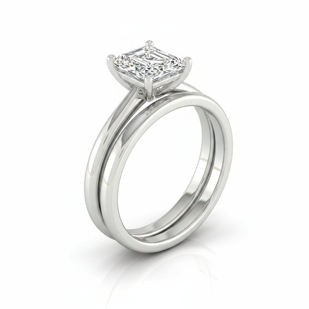 The Joni Matching Wedding Band, Radiant in Platinum | RockHer