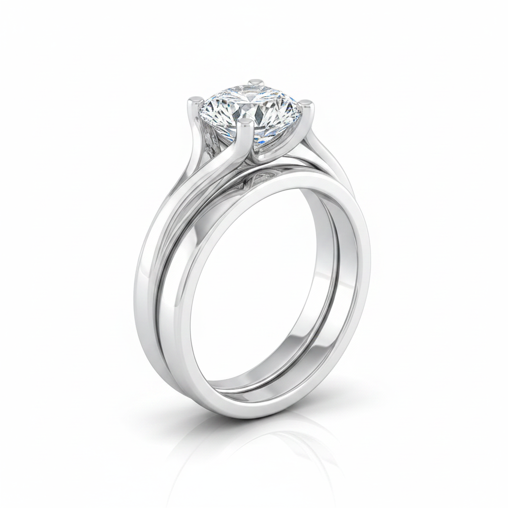 The Joplin Matching Wedding Band, Round in Platinum | RockHer