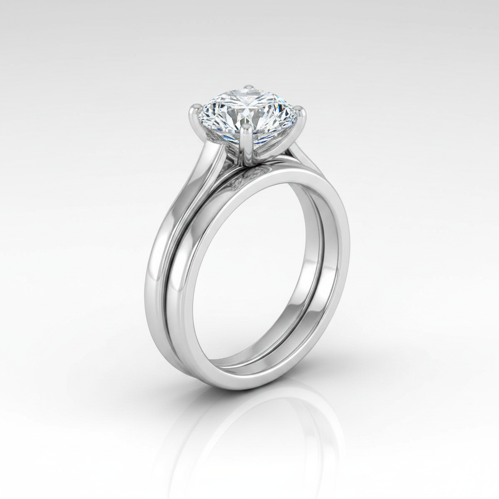 The Juliette Matching Wedding Band, Round in Platinum